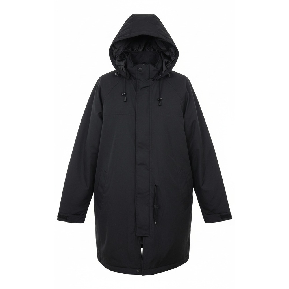 Serlri Sport Winter Jacket Women's X Large Black Hooded Zip Button Pockets Lined